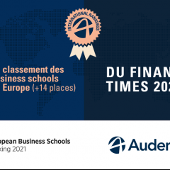 Classement Europe du Financial Times :  Audencia est 31e et gagne 14 places