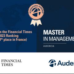Classement Masters in Management 2023 du Financial Times :  Audencia 27e meilleure école au monde et 7e en France