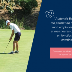 Donatien, étudiant à Audencia Bachelor pratique le golf à haut niveau